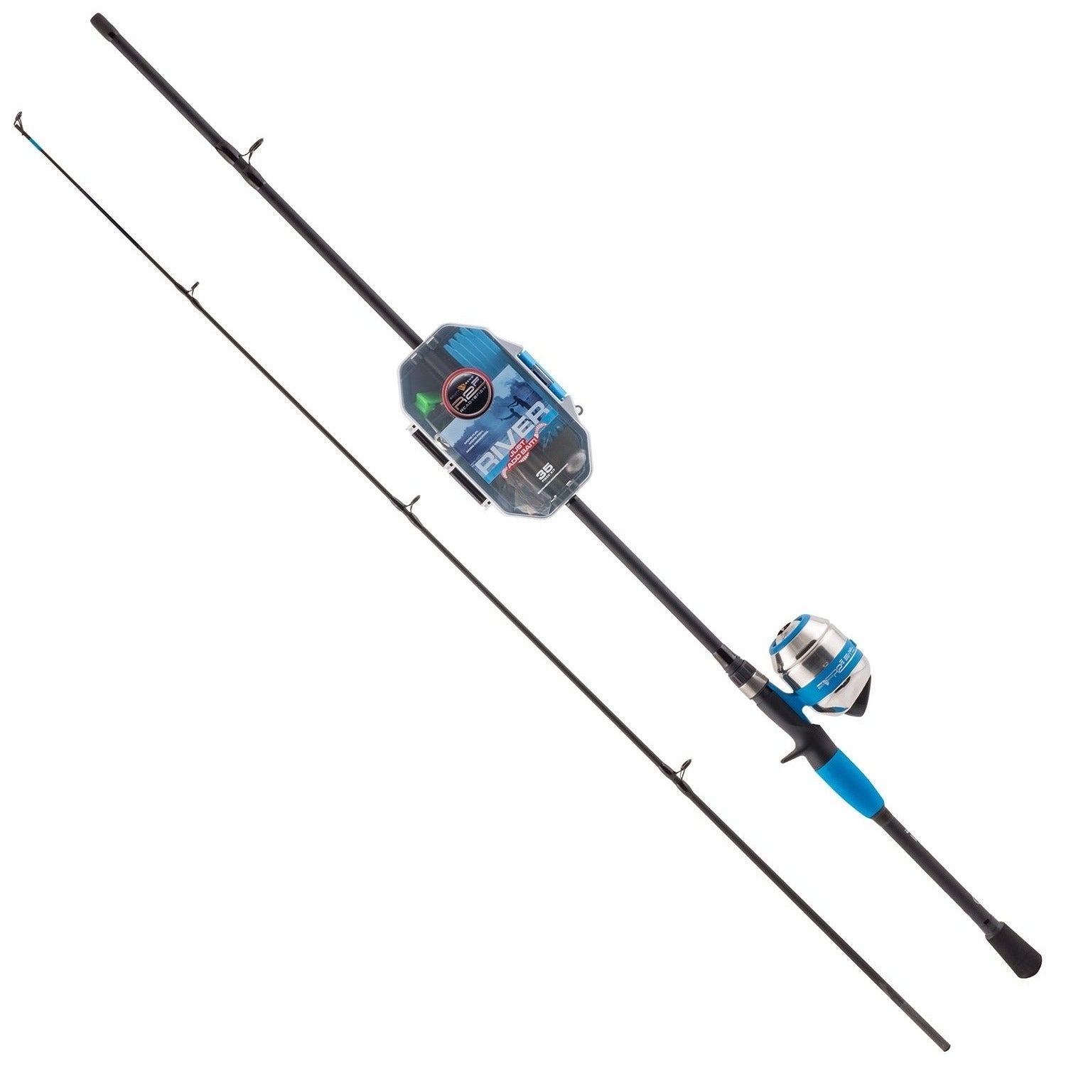 South Bend R2F Striper Fishing Rod & Reel Spin Combo w/ Tackle Kit, 8