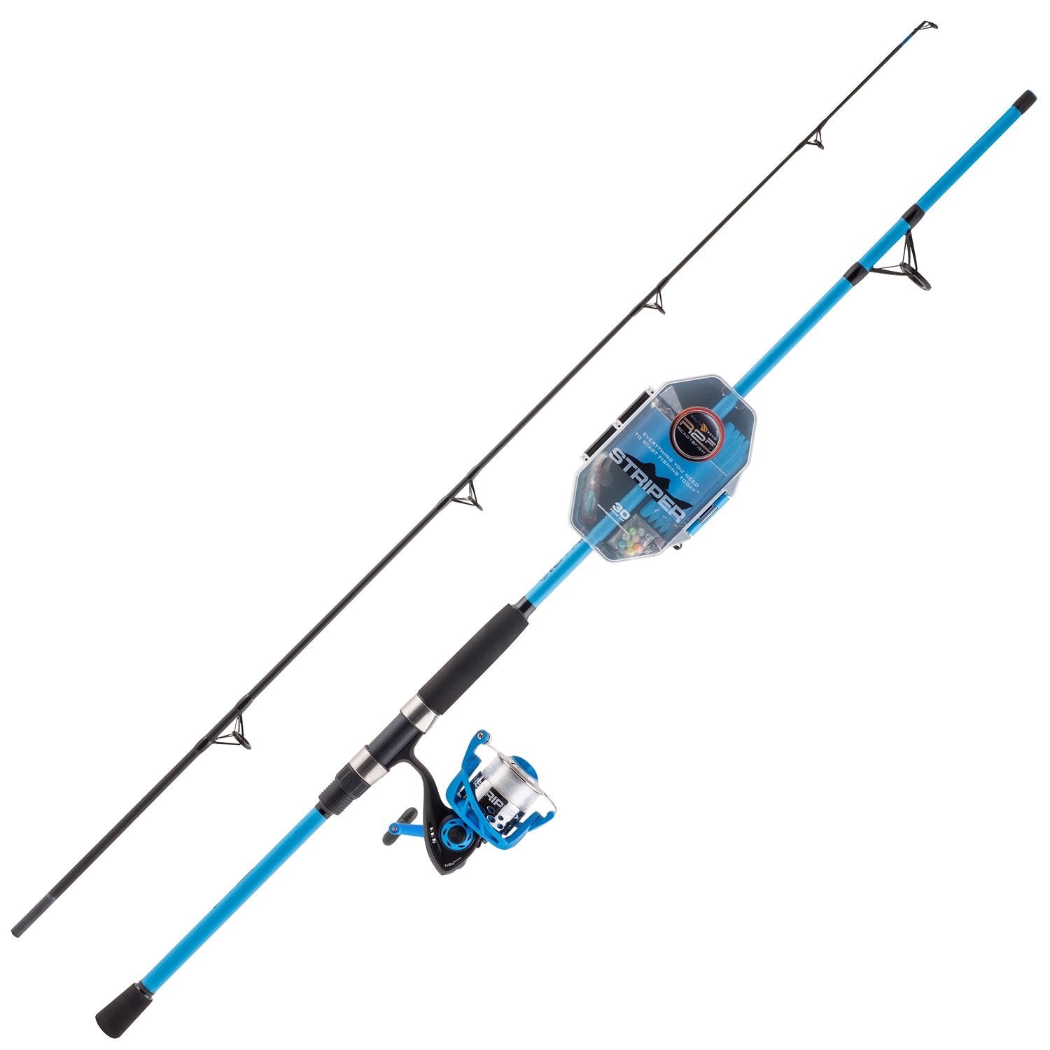 Blue Bait Cast Open Face Spinning 2 Pc Rod and Reel Combo 63 In Fishing Pole  886511956216