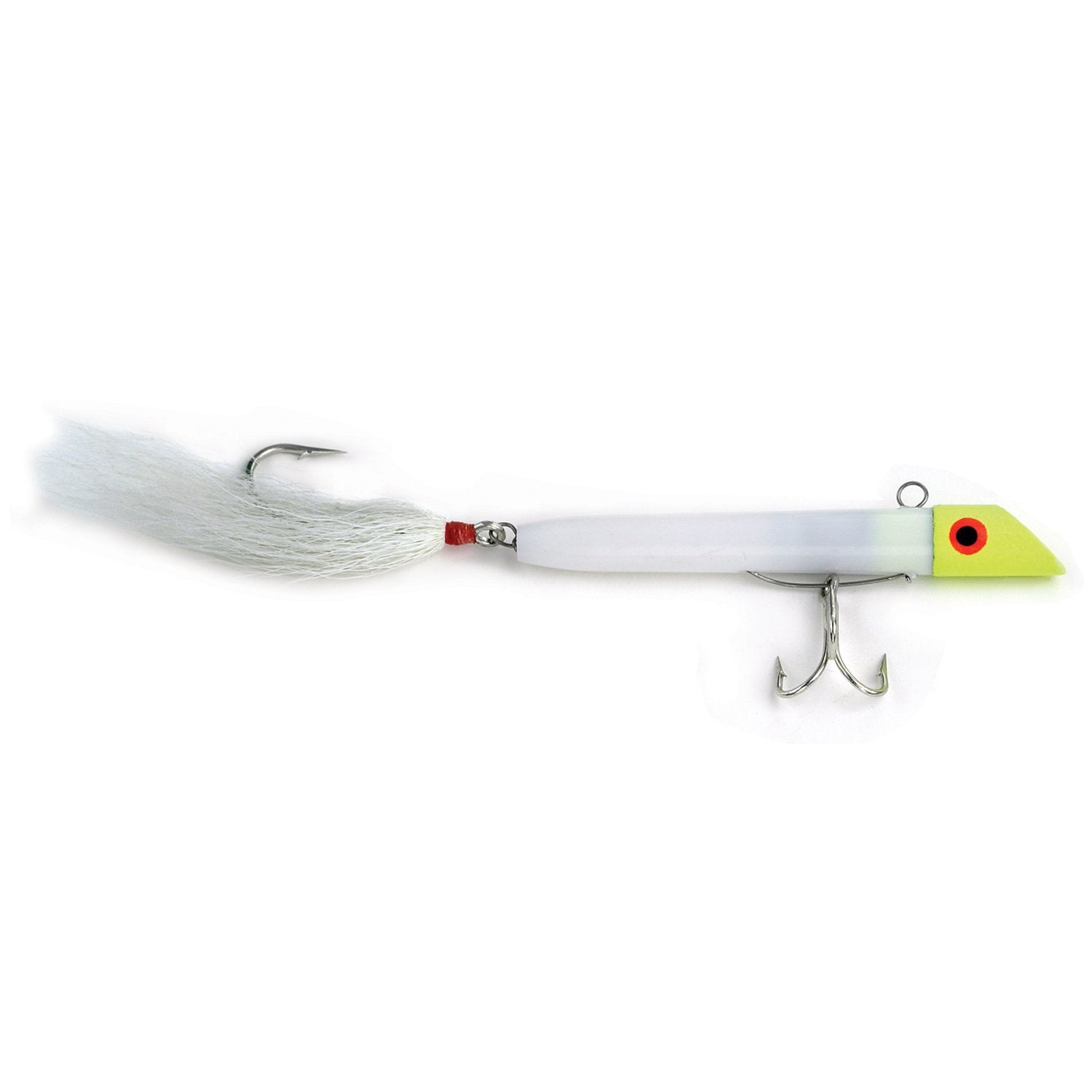 Sea Striker Got-Cha 100 Series Plug Lures w/ Bucktail, Red/White Bucktail