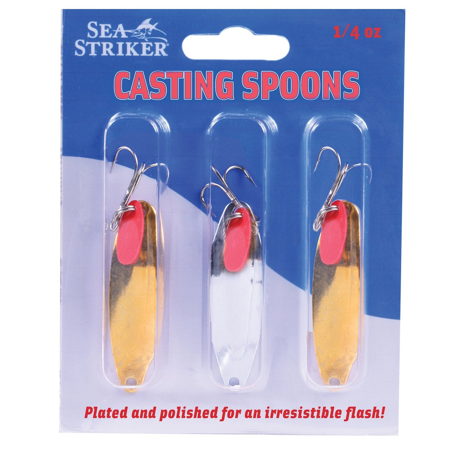 Red & White Fishing Spoons