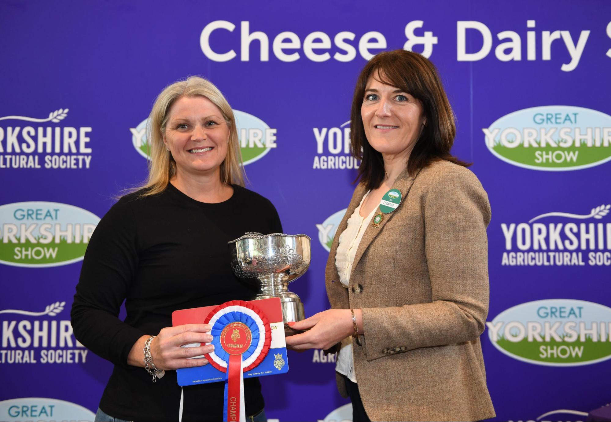 Katie picking up the award for ‘Best Yorkshire Product’