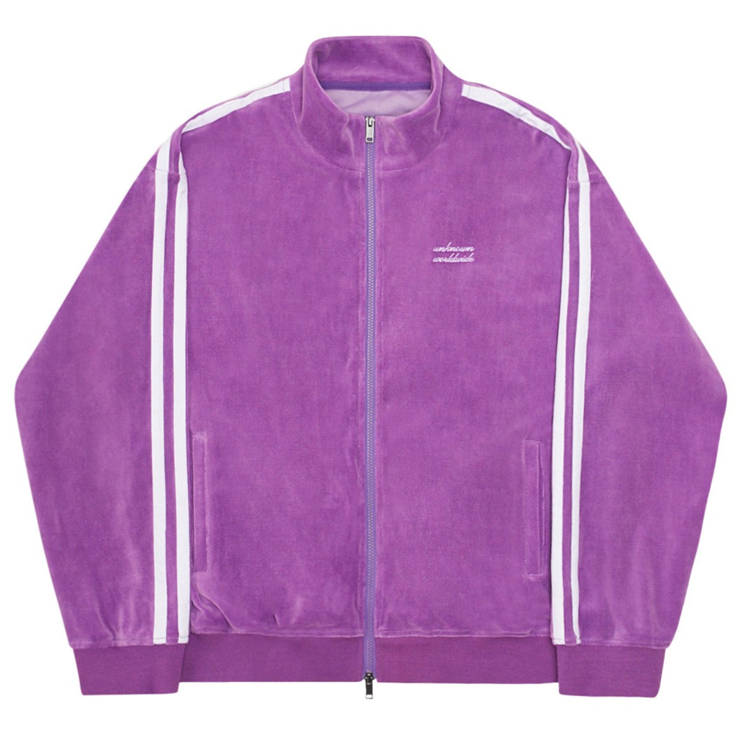 PURPLE VELOUR TRACK JACKET