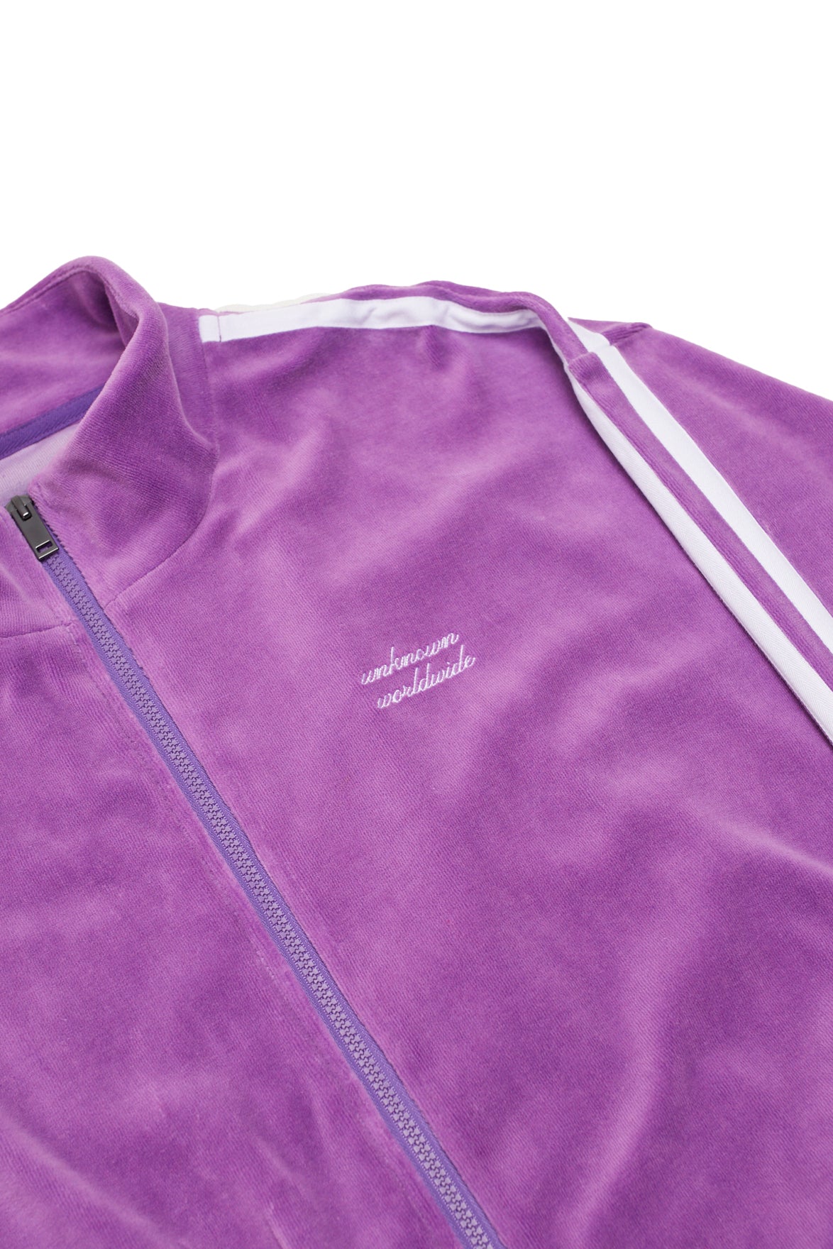 PURPLE VELOUR TRACK JACKET