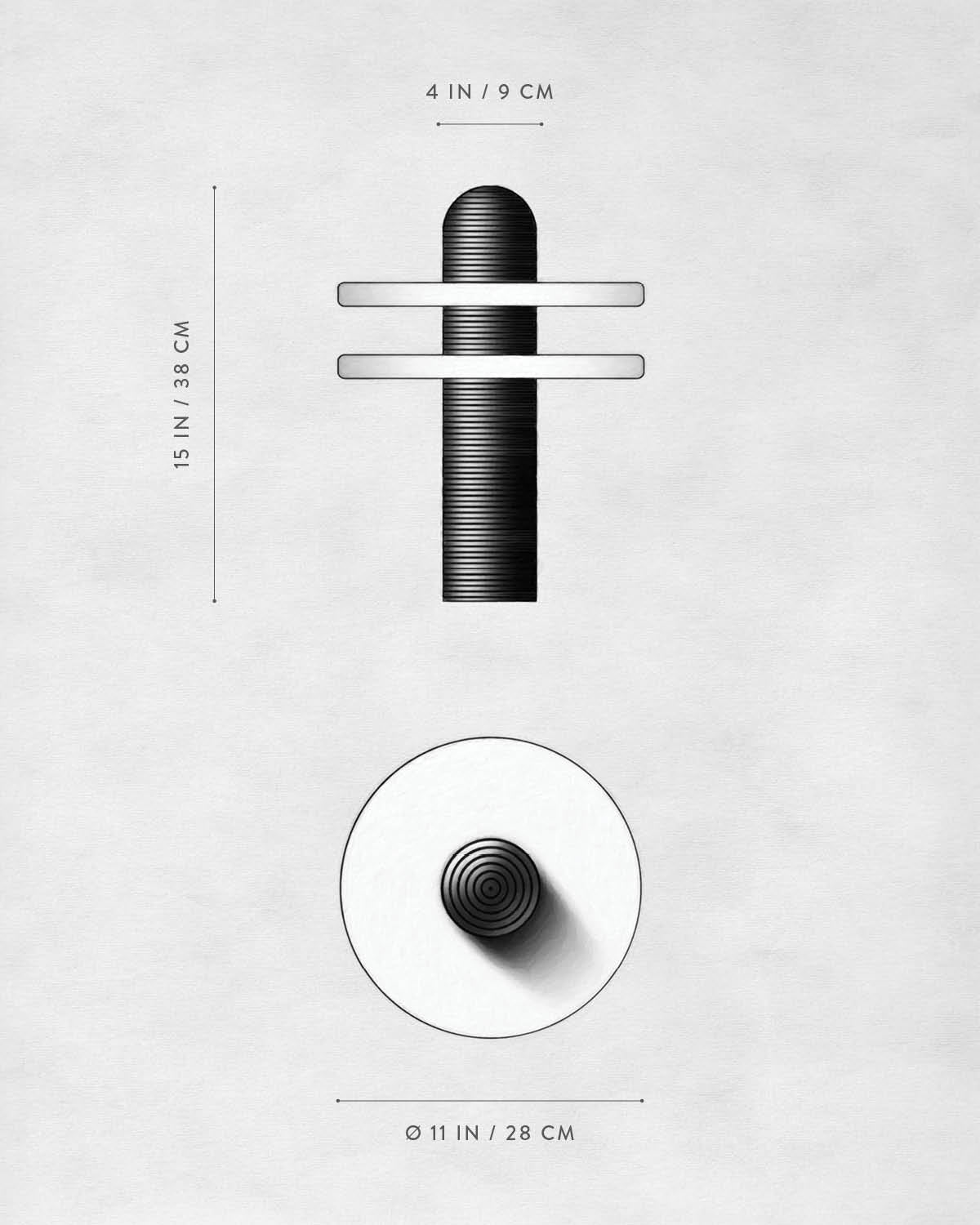 Technical drawing of MEDIAN : TABLE LAMP.