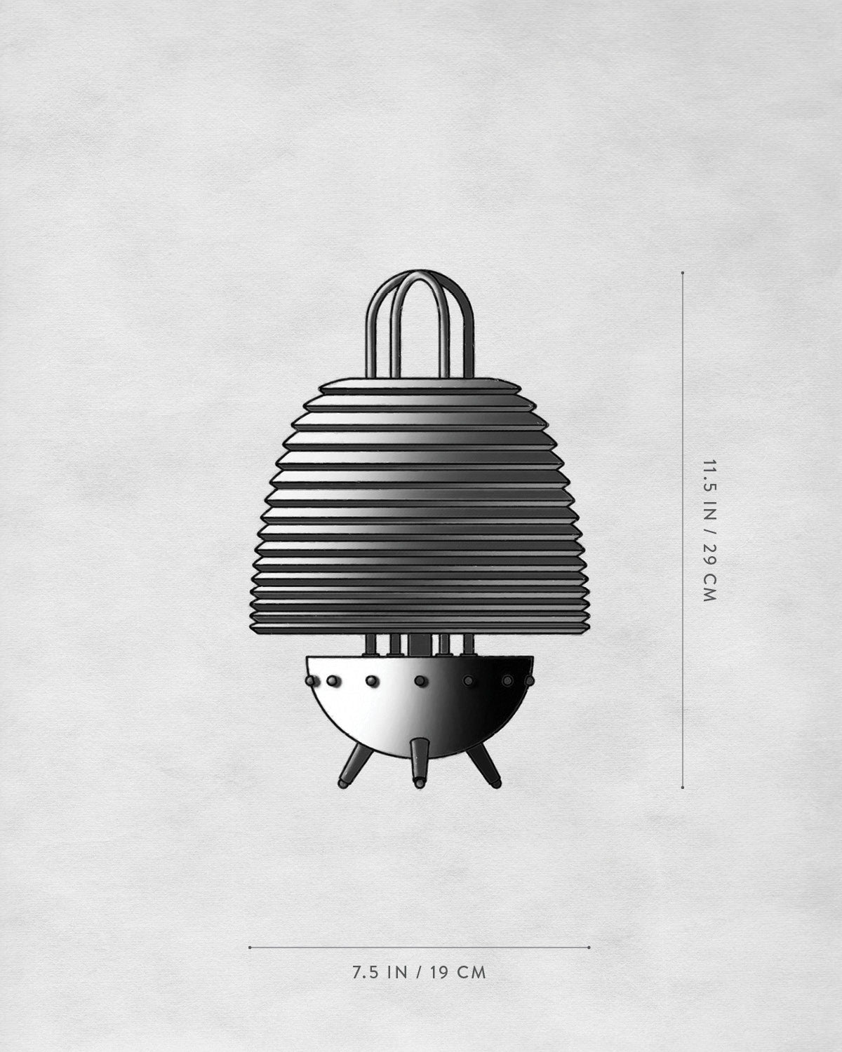 Technical drawing of SIGNAL X : TABLE LAMP SMALL.