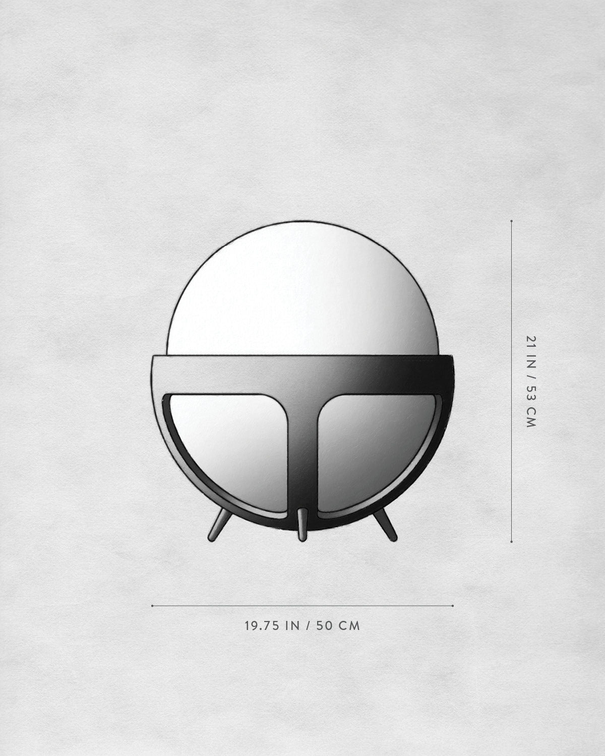 Technical drawing of REPRISE : TABLE LAMP LARGE.