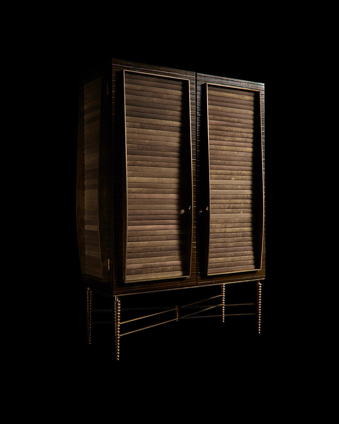 INTERLUDE cabinet shown against a black background. 