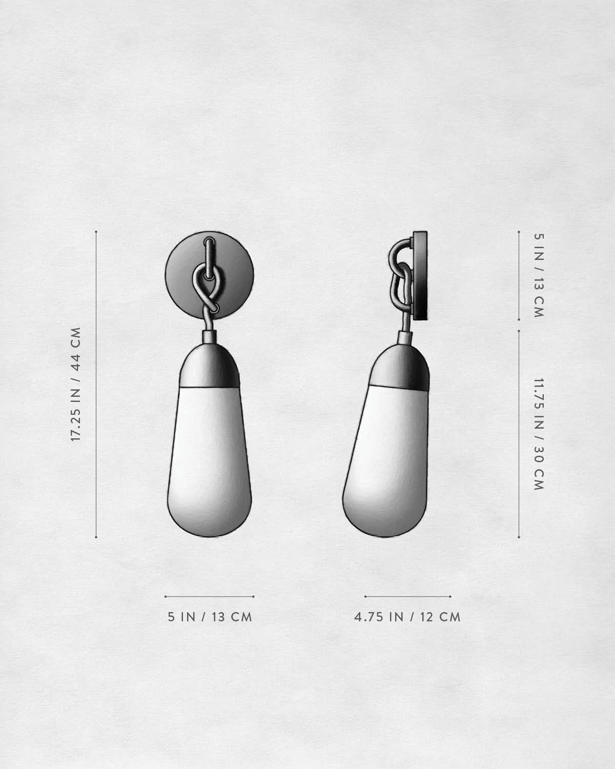 Technical drawing of LARIAT : SCONCE SMALL.