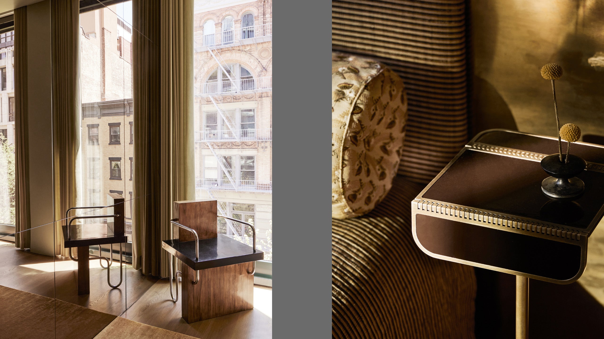 Details of the furniture at the Bond Street residence. 