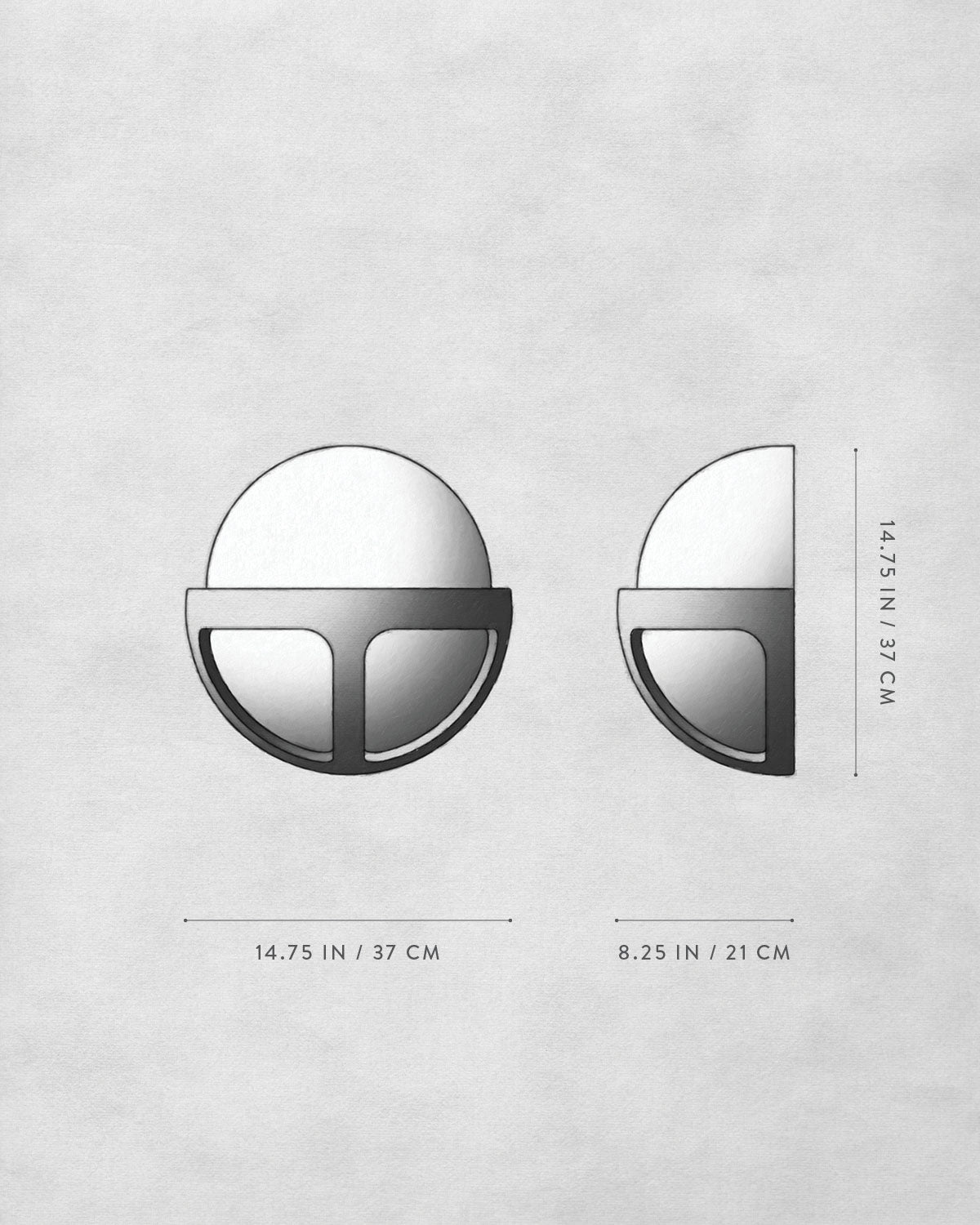 Technical drawing of REPRISE : SCONCE MEDIUM.