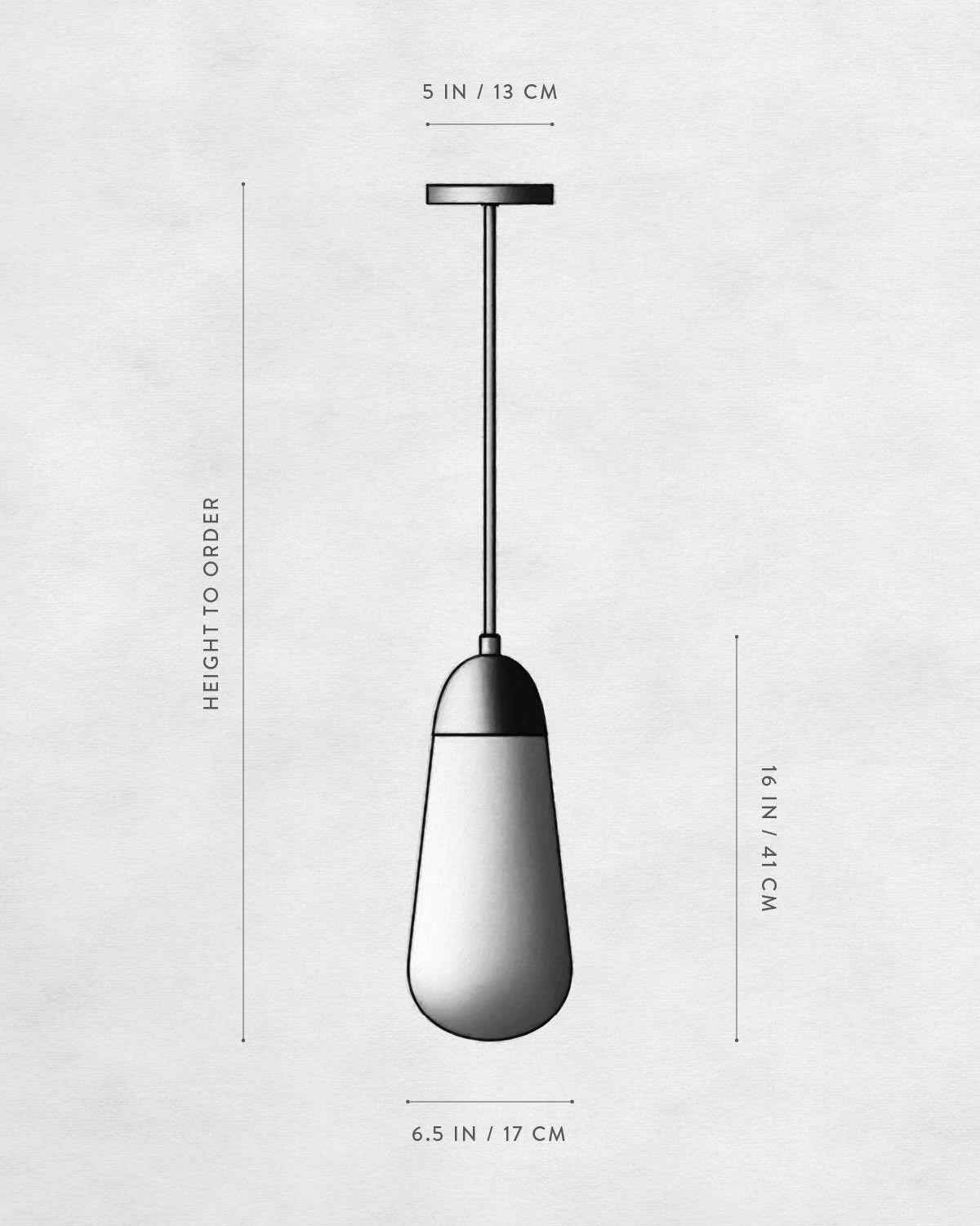 Technical drawing of LARIAT : PENDANT LARGE.