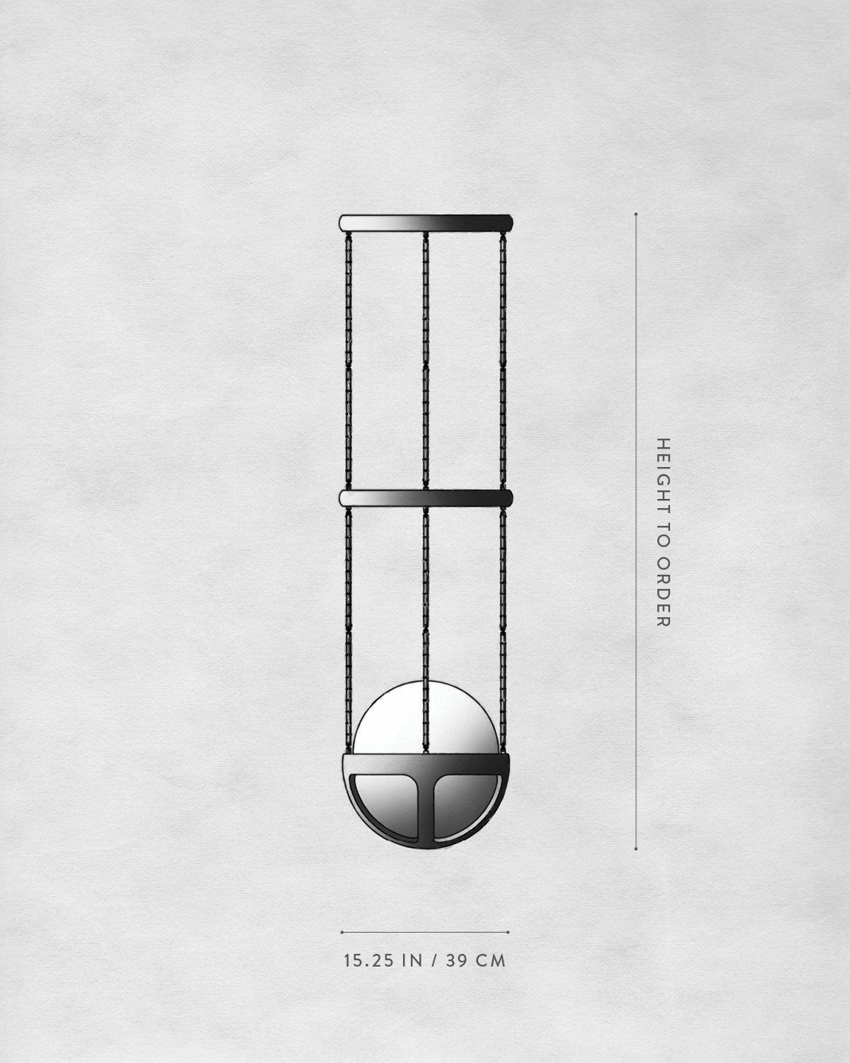 Technical drawing of REPRISE : PENDANT MEDIUM.