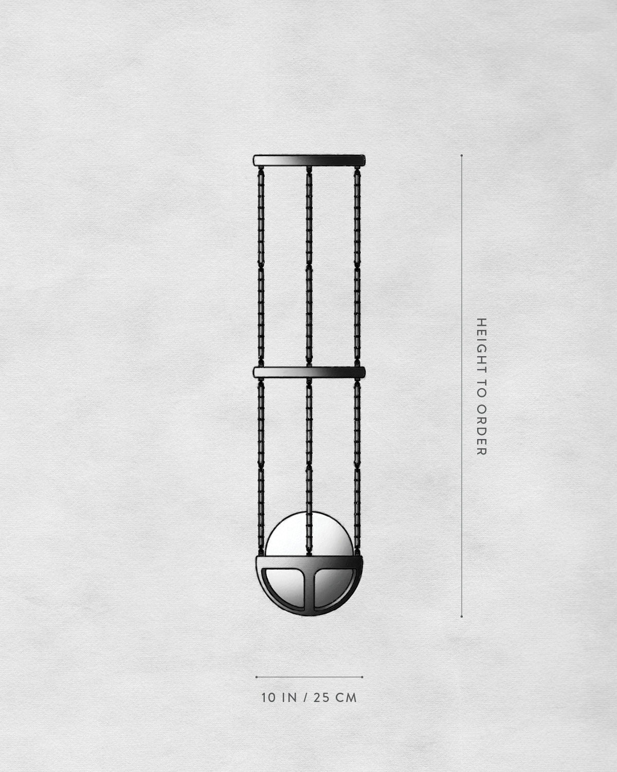 Technical drawing of REPRISE : PENDANT SMALL.