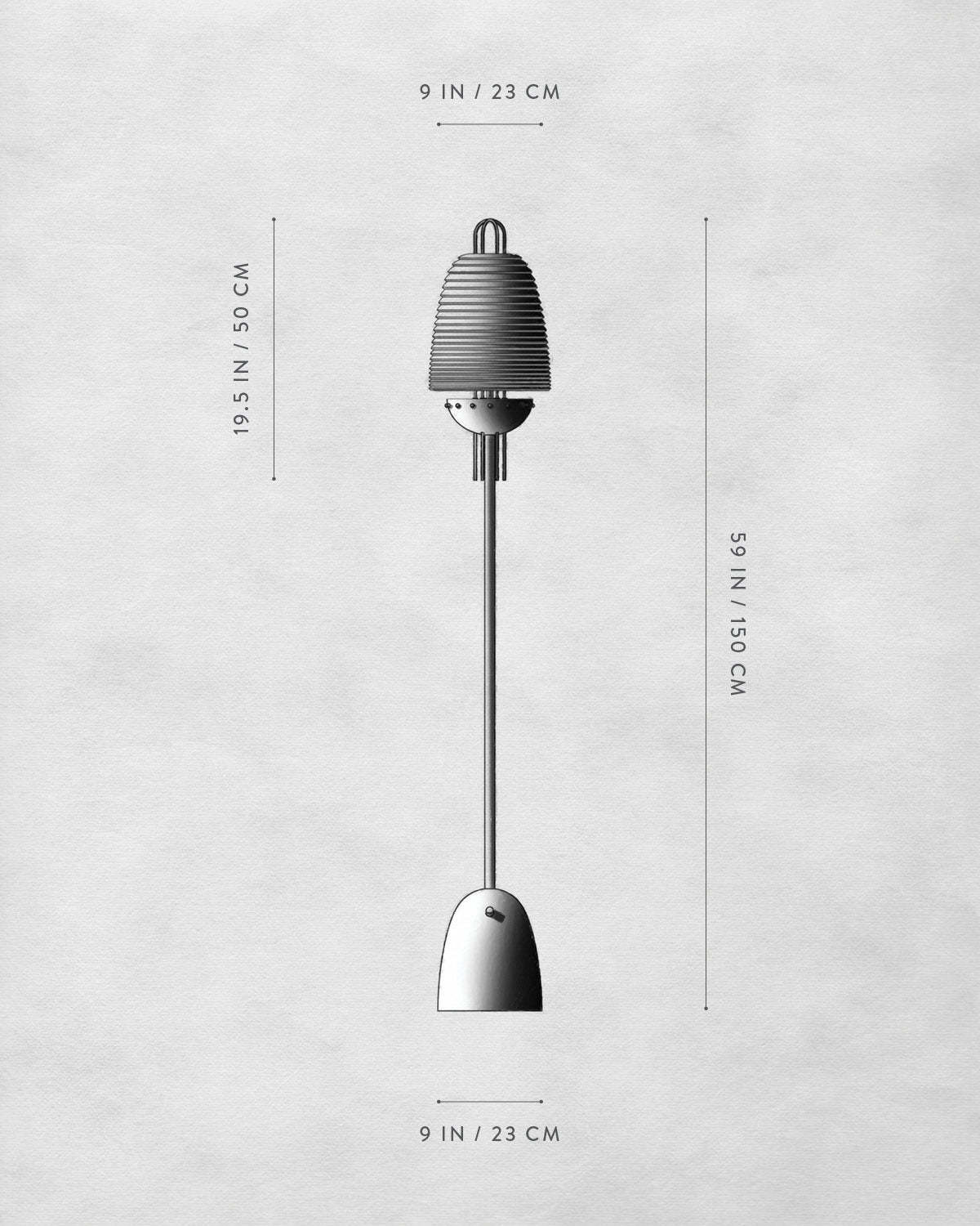 Technical drawing of SIGNAL X : FLOOR LAMP