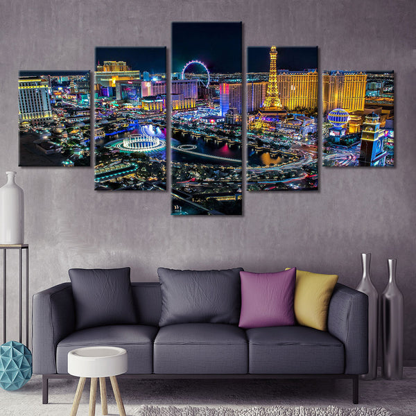 Las Vegas by Night – Wall Ready Canvas