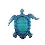 Regalo hecho a mano de Liffy Obra de arte de pared de tortuga de metal azul para decoración de jardín Animal al aire libre para estatuas de jardín Miniaturas y esculturas Patio