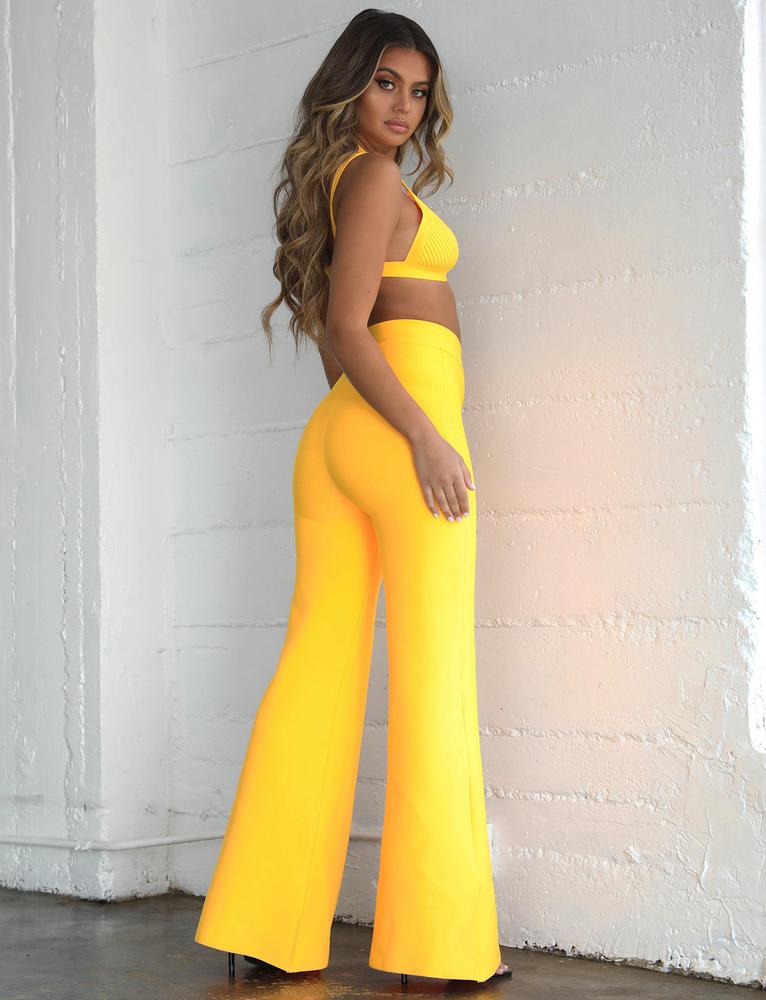 yellow two piece outfits