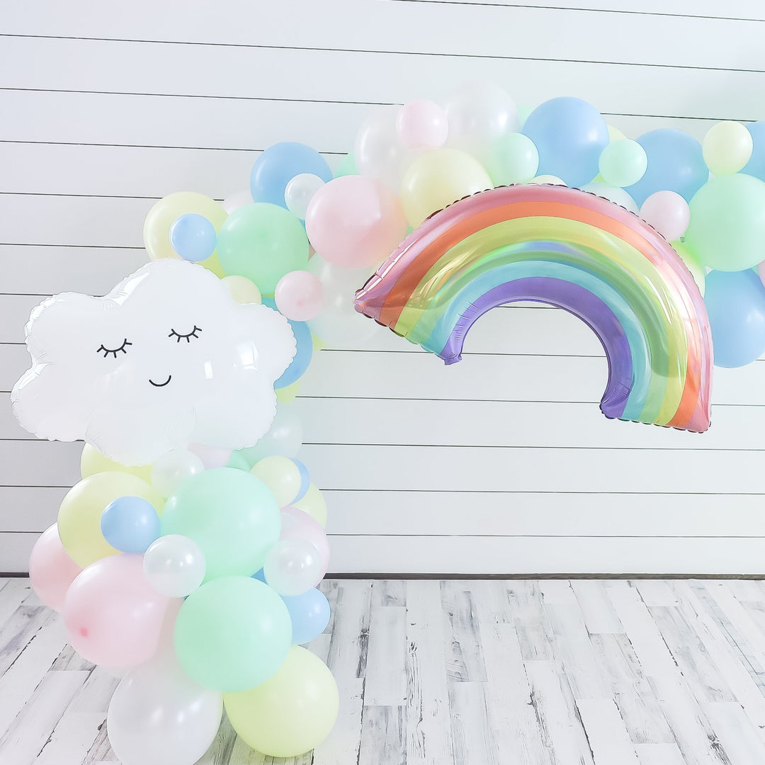 Iridescent Pastel Rainbow Balloon