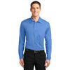 Port Authority® Silk Touch Performance Long Sleeve Polo K540Ls - Carolina Blue / Xs - Polos/knits