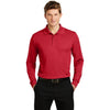 Sport-Tek® Long Sleeve Micropique Sport-Wick® Polo St657 - True Red / Xs - Polos/knits
