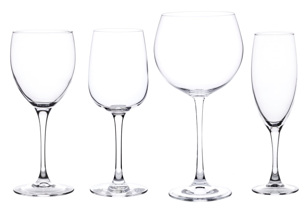 LAV Small Wine Glasses Set of 6 - 8 oz Clear White Wine Glasses Short Stem