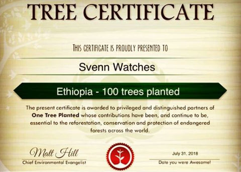 Svenn Wood Watch One Tree Planted Donation