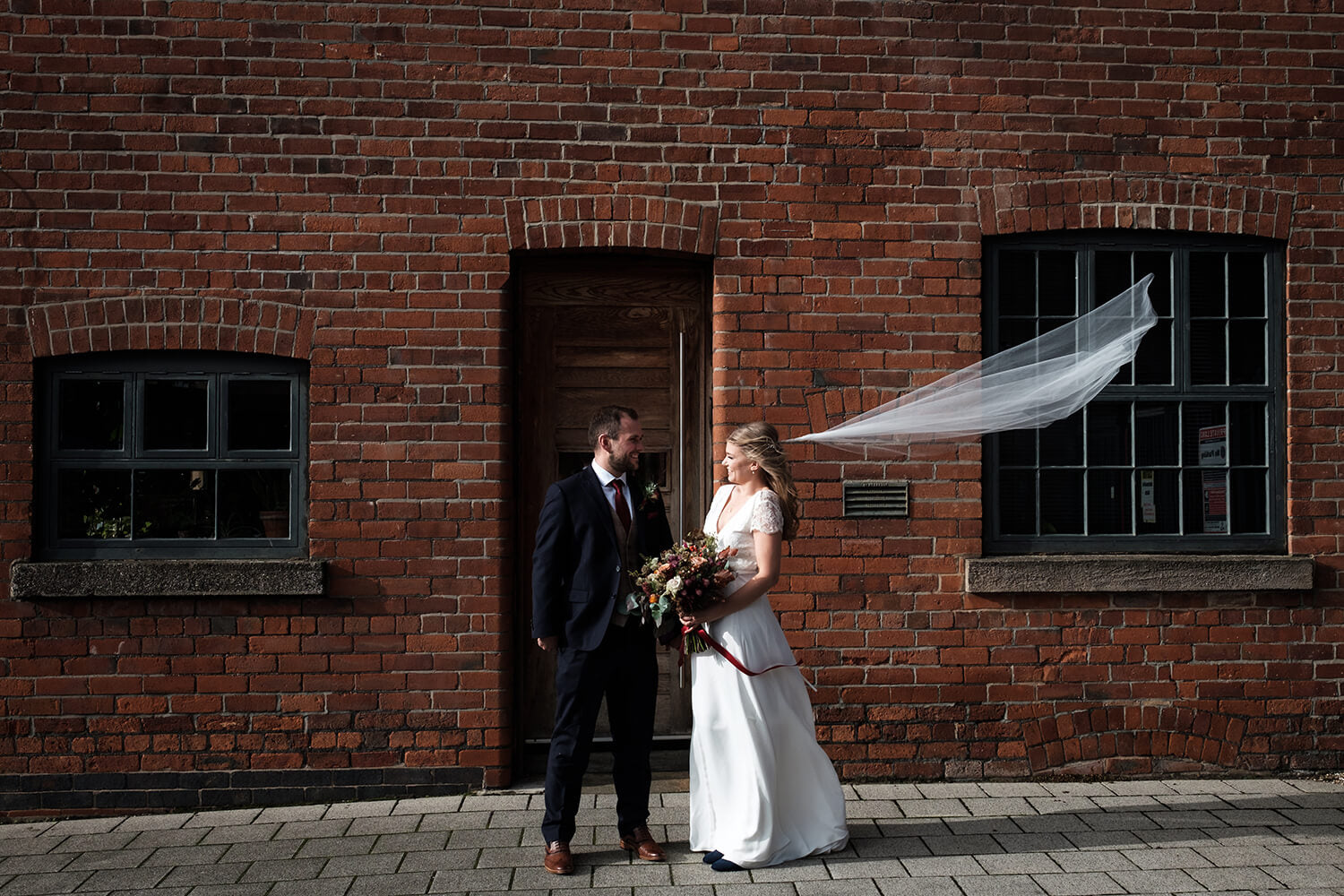 Bride Abigail wearing our Cecilia Wedding Dress