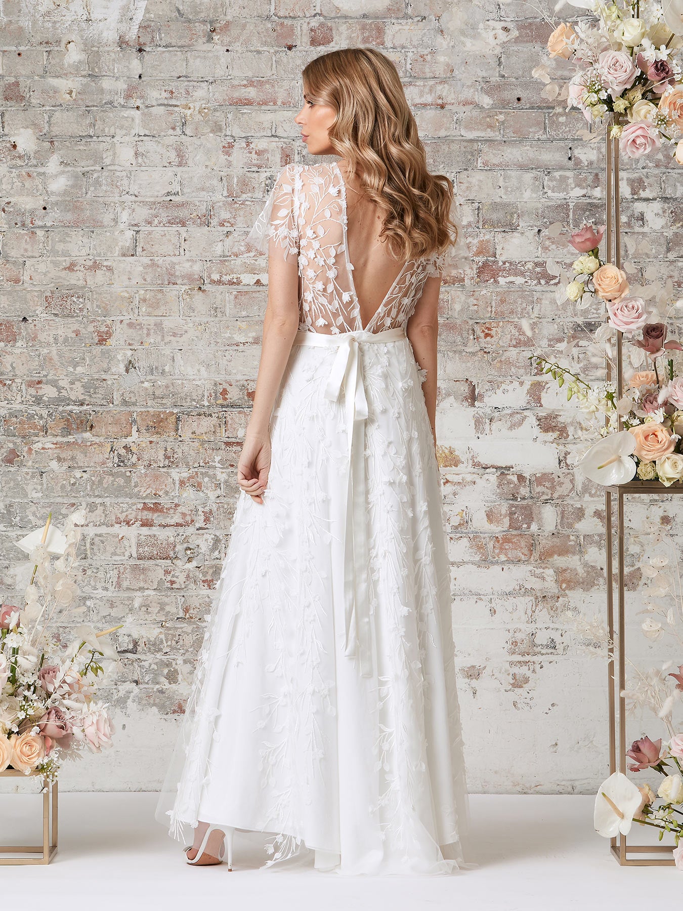 The Kendal Wedding Dress by Constellation Ame featuring beautiful 3D lace