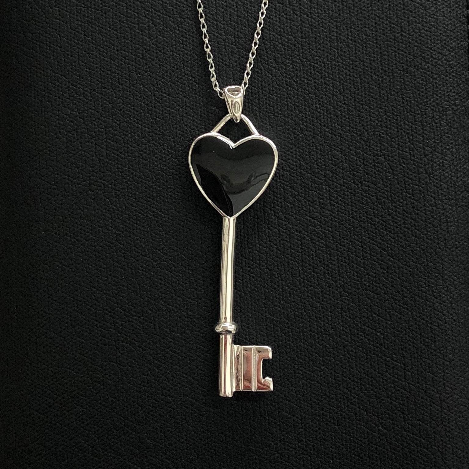 tiffany black key necklace