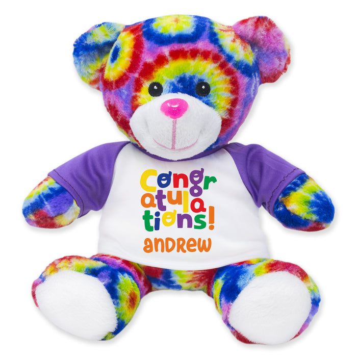 tie dye teddy bear