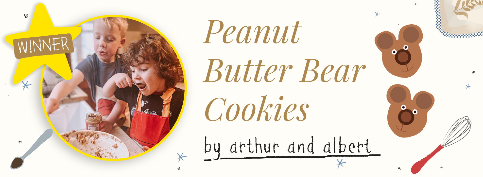 Arthur and Albert's Peanut Butter Bear Cookies