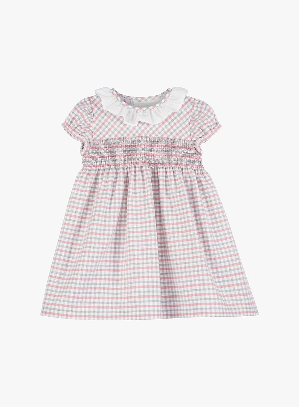 Confiture Girls' Agatha Smocked Dress in Pink Check |