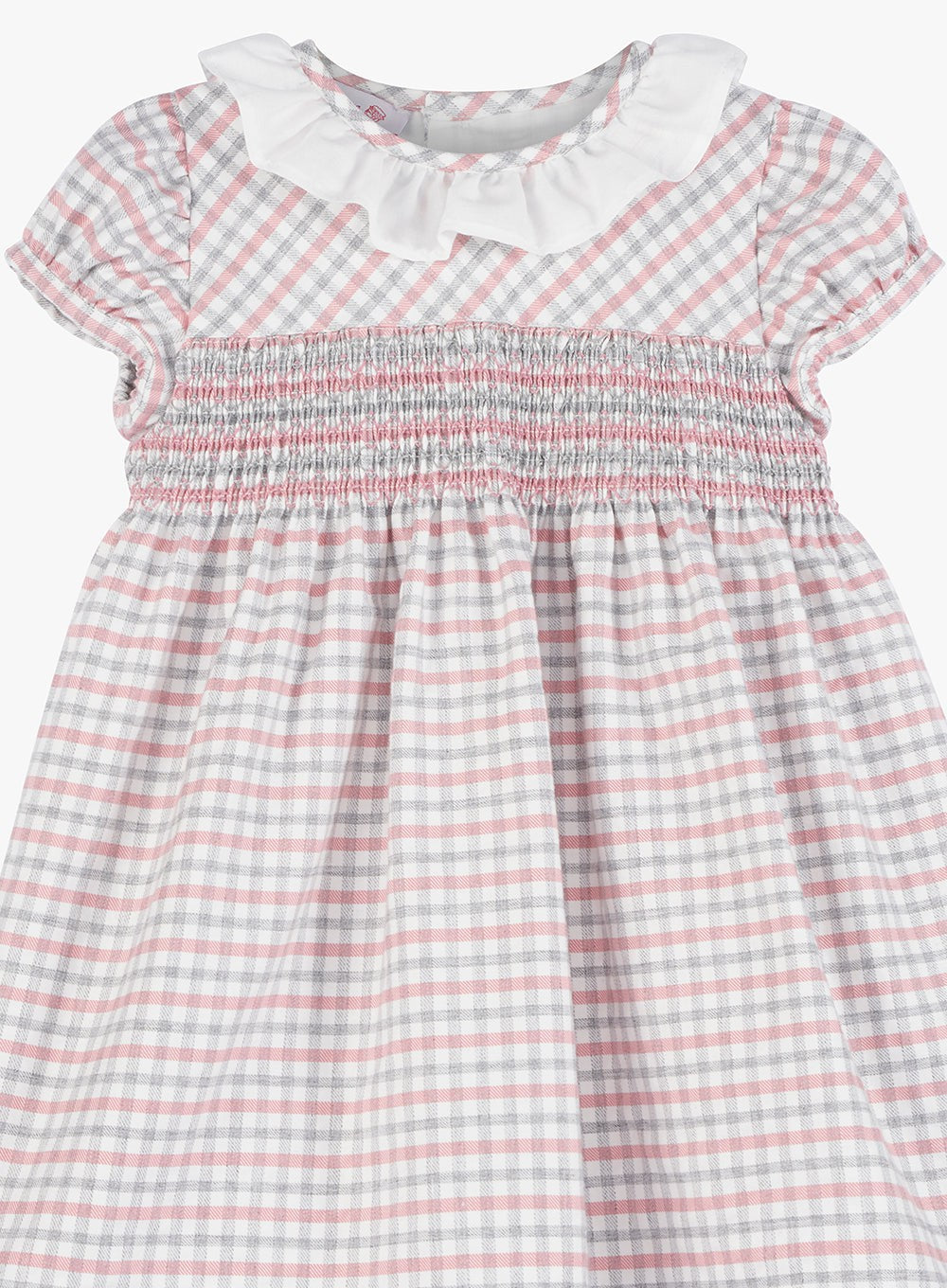 Confiture Girls' Agatha Smocked Dress in Pink Check |