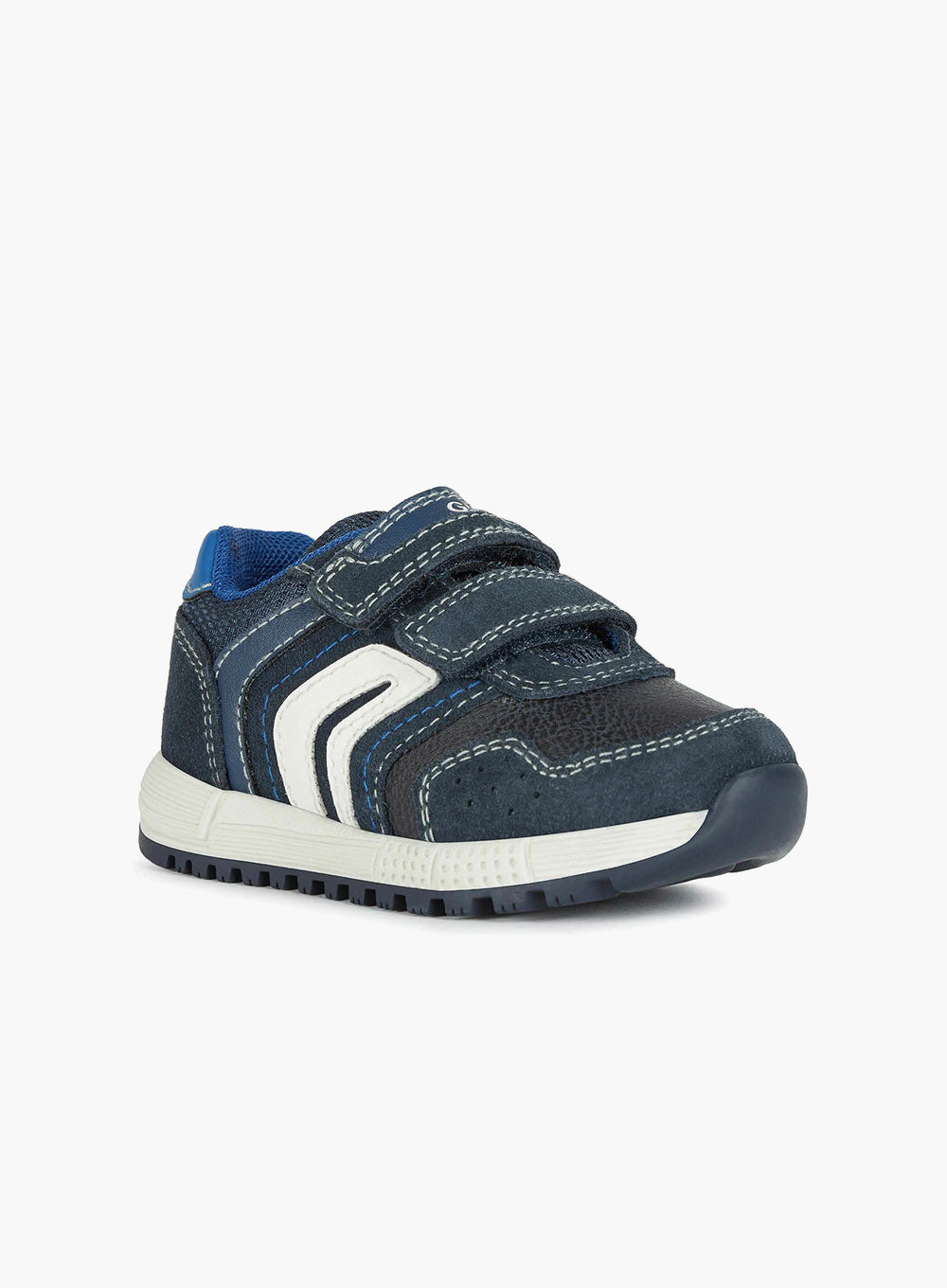 Geox Alben Trainers in Navy/Royal | Trotters