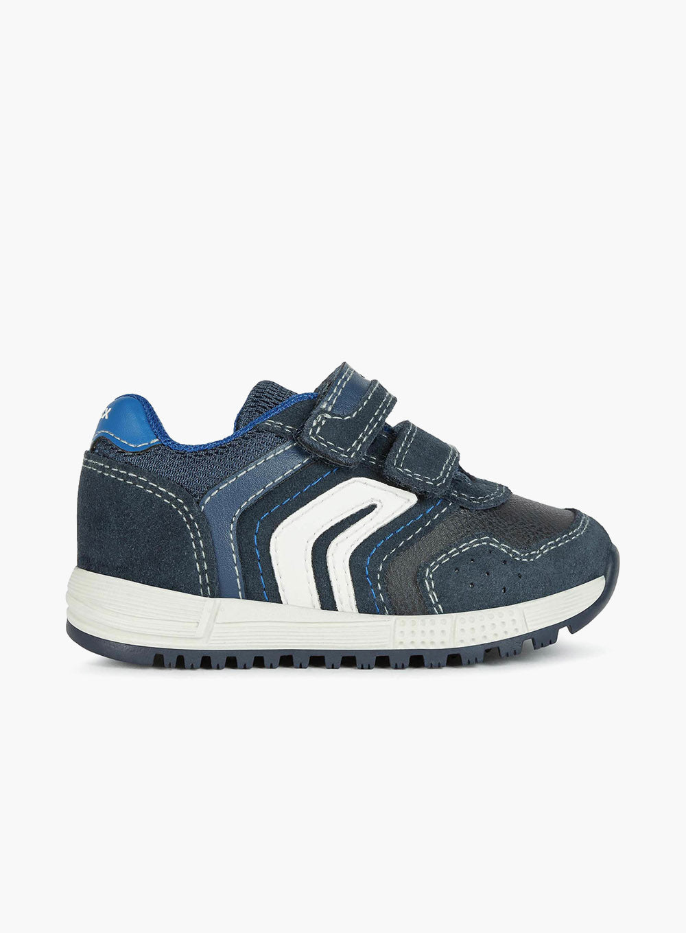 Geox Alben Trainers in Navy/Royal | Trotters