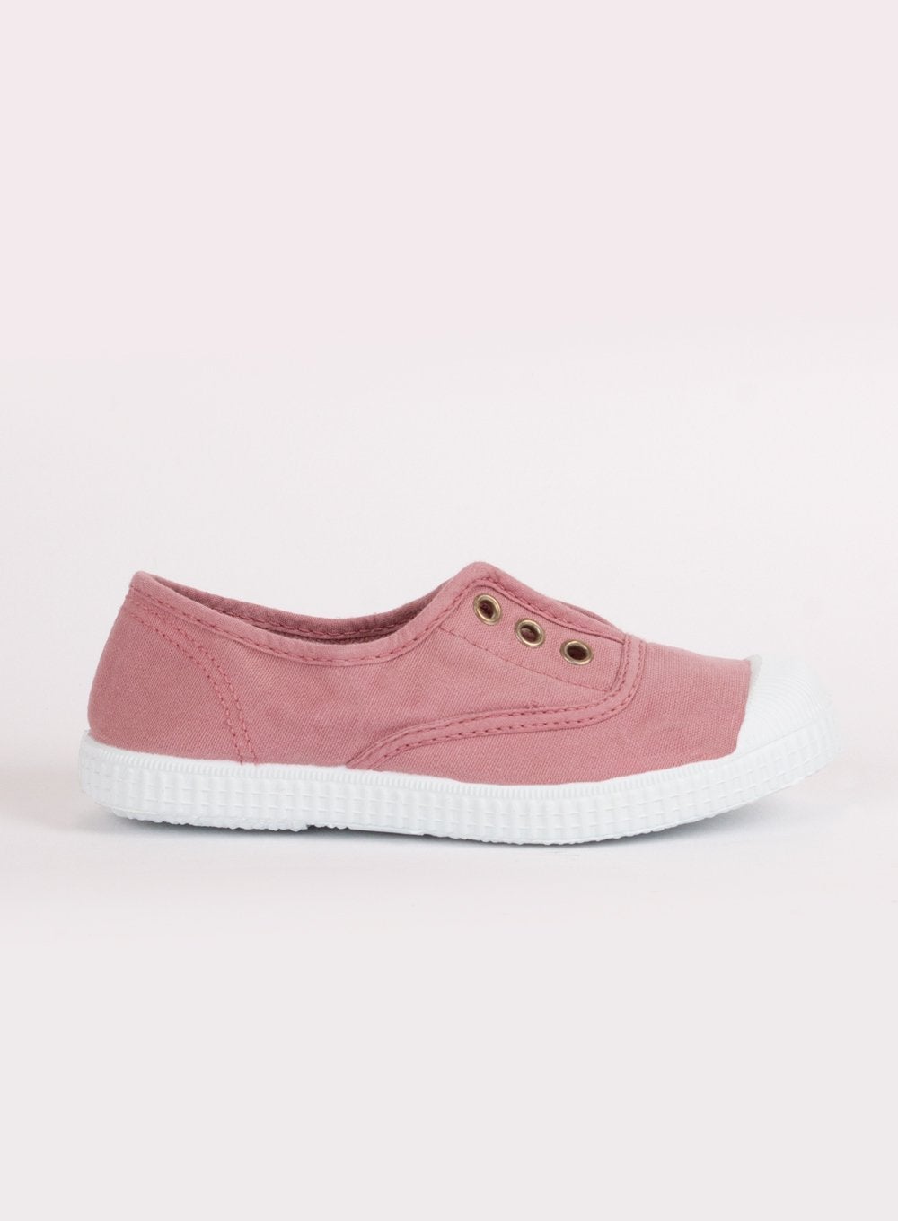 Hampton Canvas Plum Plimsolls in Rosa | Trotters