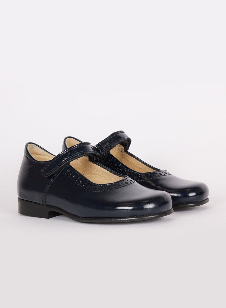 Hampton Classics Katherine Girls Black Leather School Shoe | Trotters