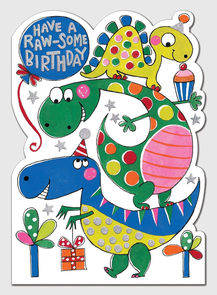 Dinosaur Birthday Card | Trotters Childrenswear