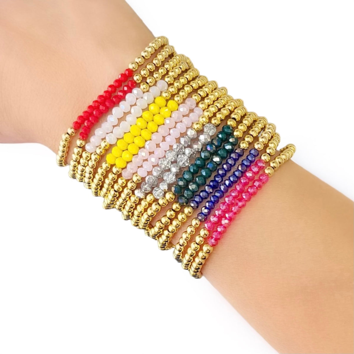Cross Beads Bracelet - LPL Creations - Handmade Jewelry 6 / 3mm / Gold Filled
