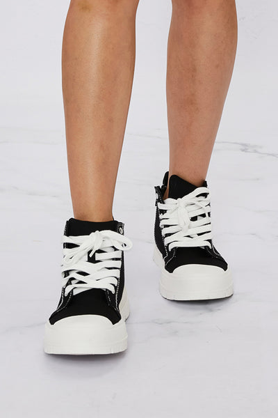 Road More Traveled Chunky Sole High-Top Sneakers