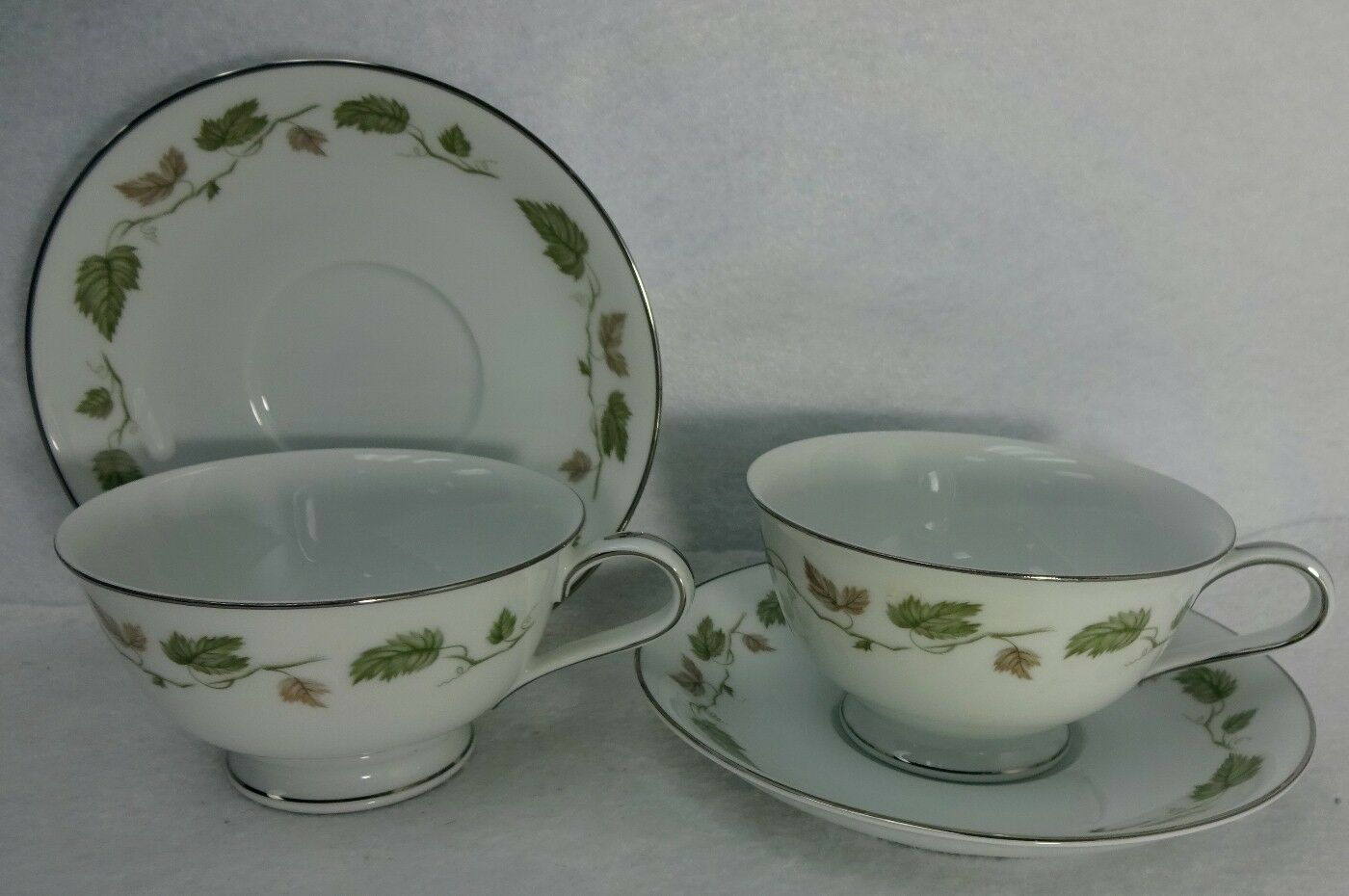 Noritake China Dinnerware Pattern Vineyard 6449 By Noritake China Brown Green Leaves Cup Saucer Pottery Glass Livingstonejewelry Com