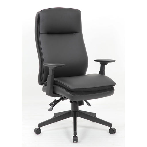 Office Chair with Lumbar Support - Black - Brisbane HD by Via Seating