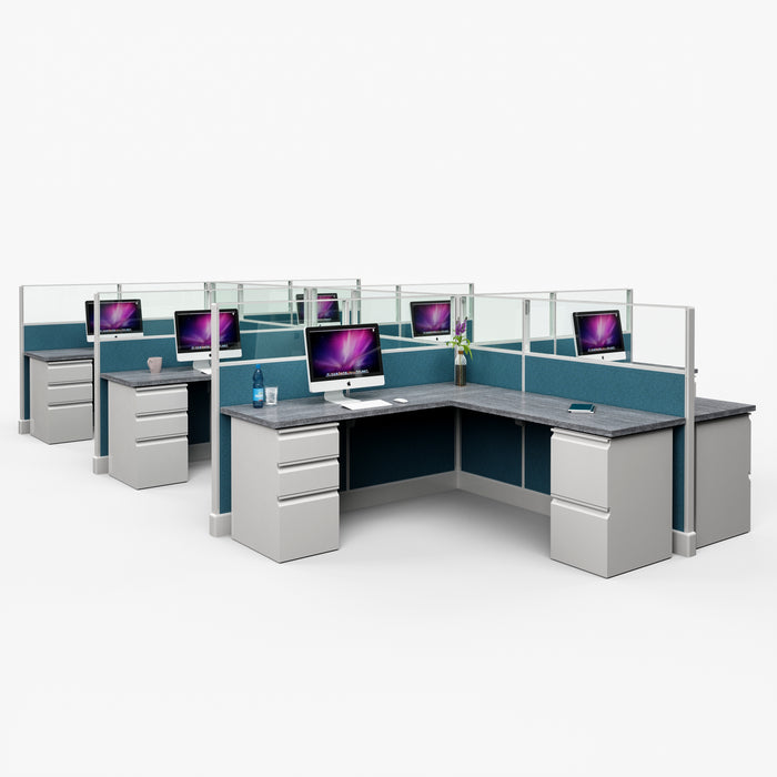 6x6 Modern Office Cubicle Pack // Freedman's Office Furniture™