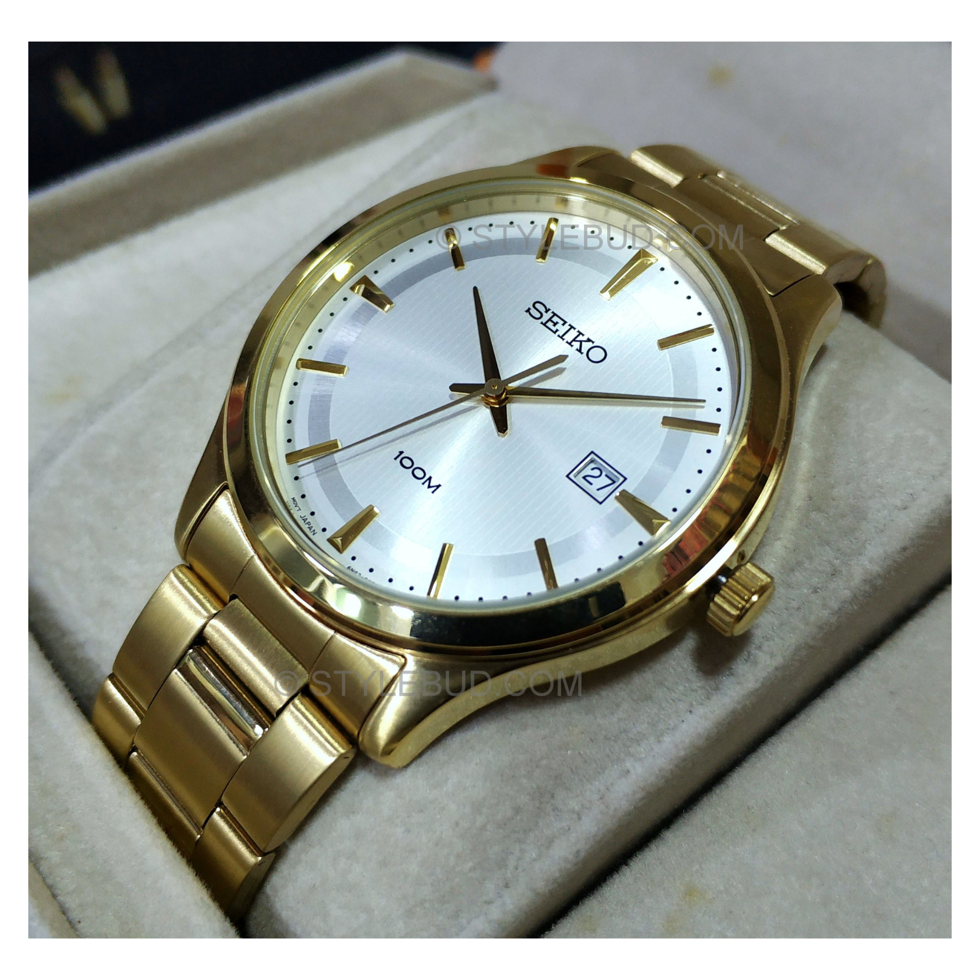 Seiko Date Stainless Steel Golden Chain Watch SUR054P1 at Best Price in  Bangladesh – 