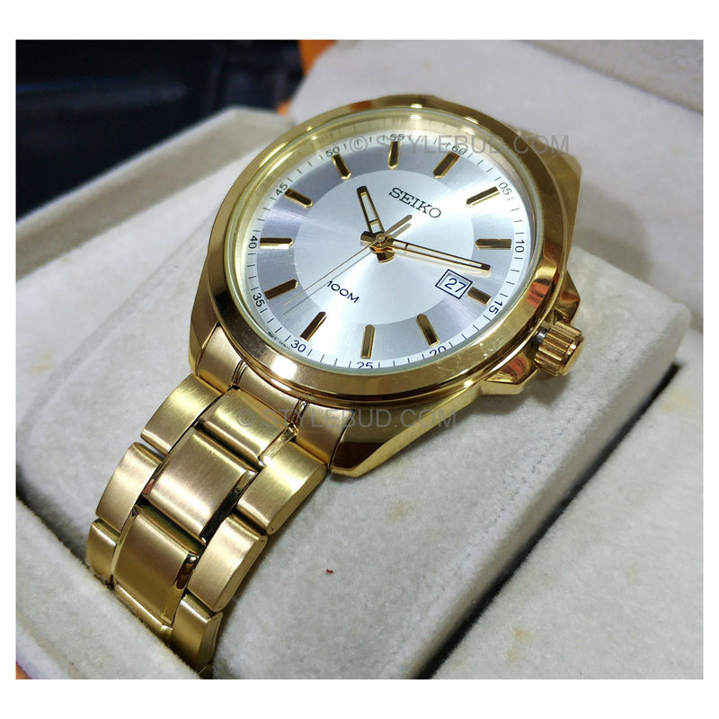 Seiko Date Stainless Steel Golden Chain Watch SUR064P1 at Best Price in  Bangladesh – 