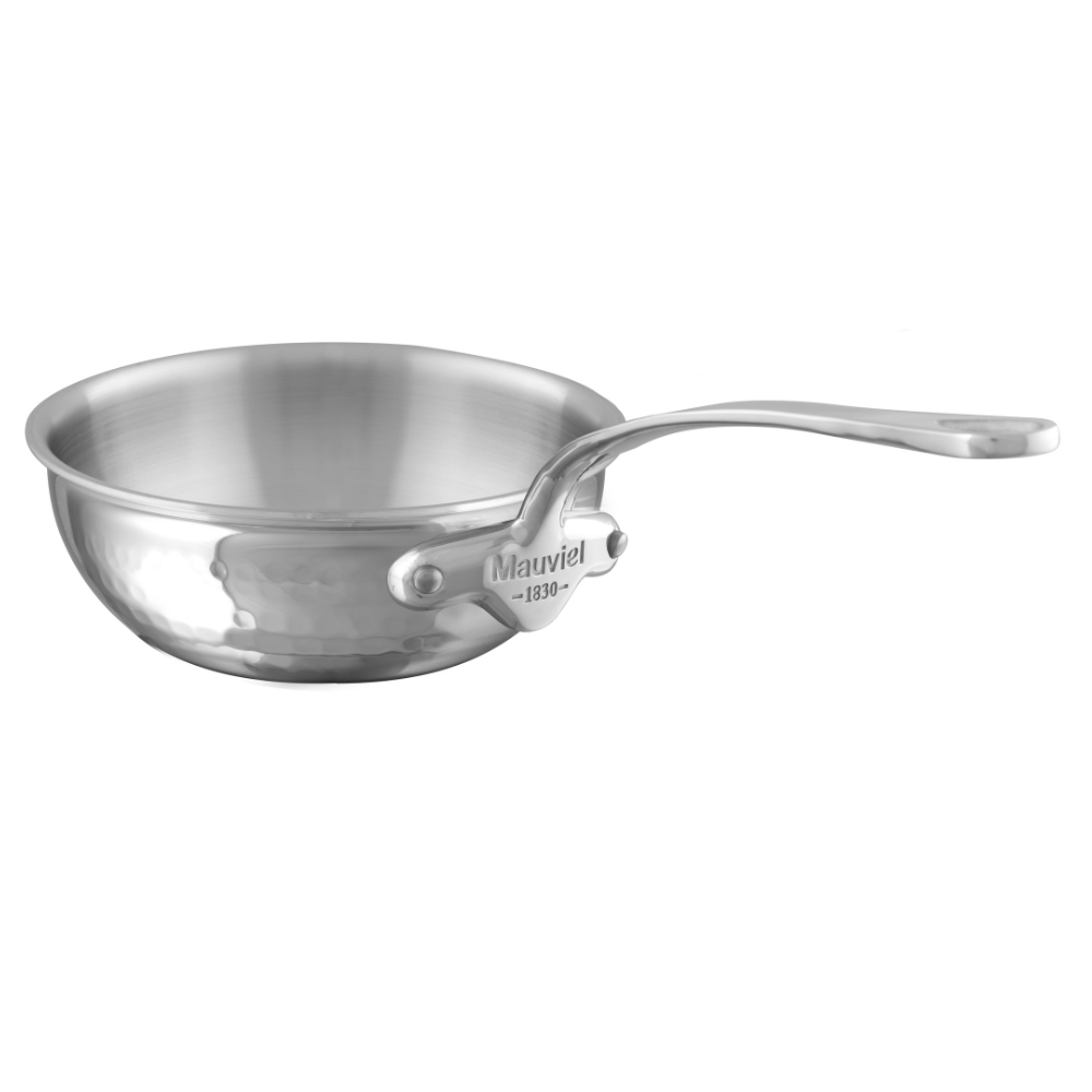 Mauviel M'ELITE Hammered 5-Ply Chef Pan With Cast Stainless Steel Handle, 1.1-Qt