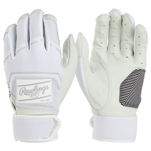 Rawlings Workhorse Youth Baseball Batting Gloves (White)