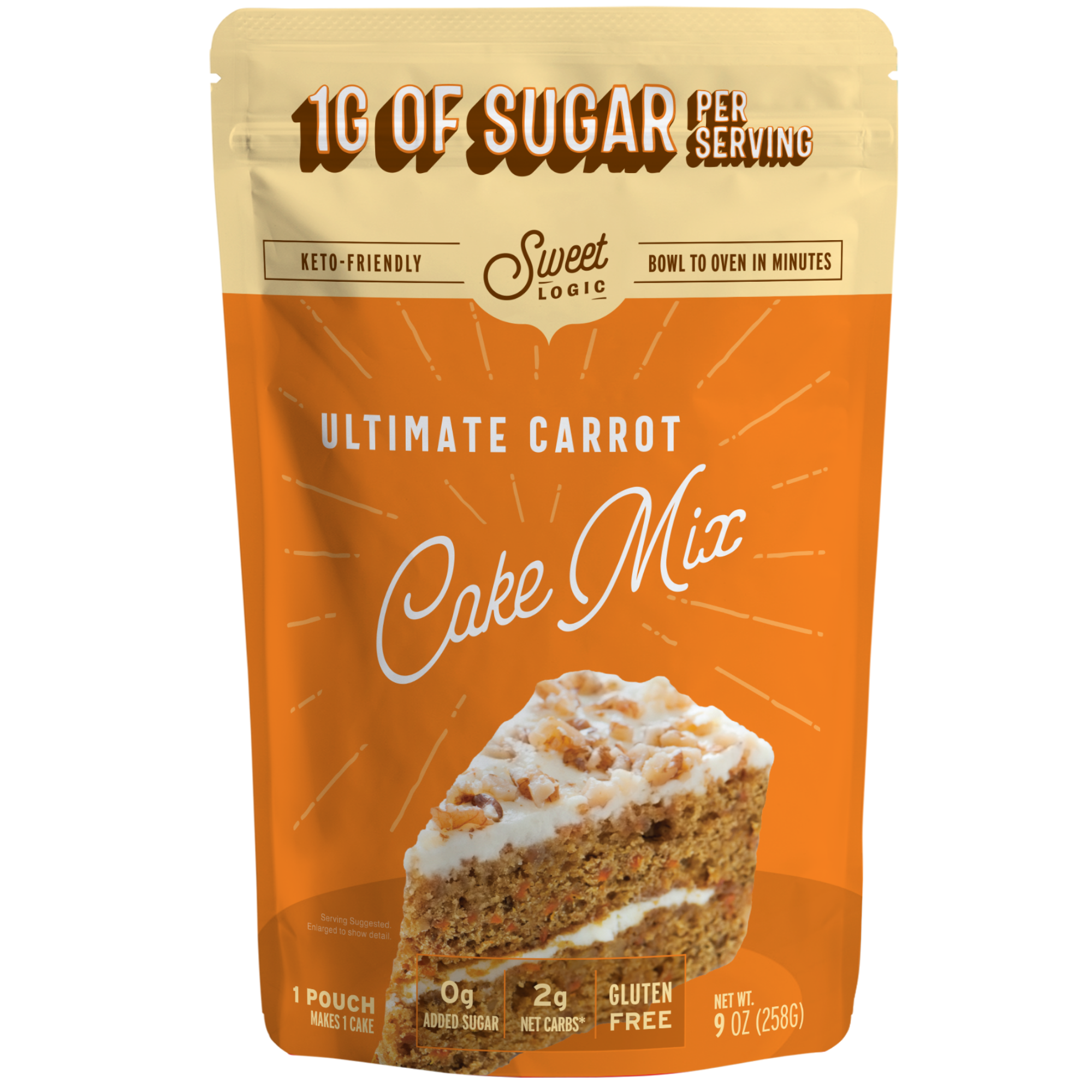 Keto Carrot Baking Mix (1-Pack) Low Carb, Low Sugar, Diabetic Fri – Sweet