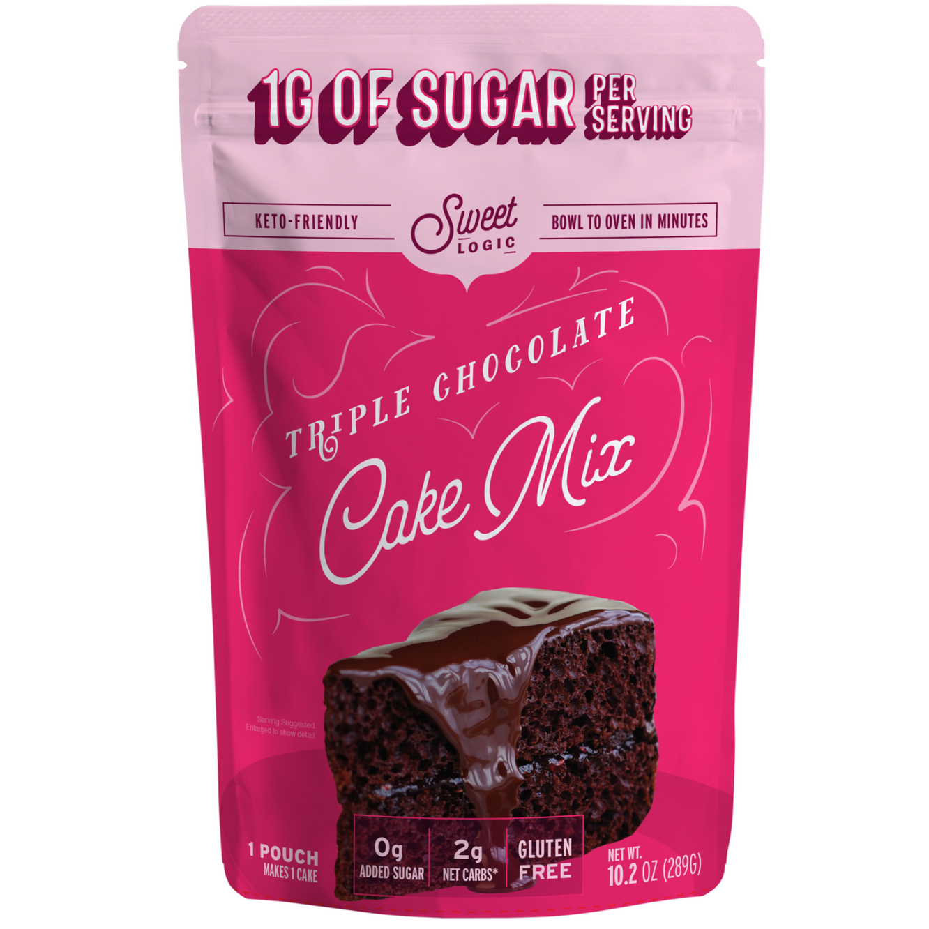 Keto Chocolate Cake Baking (1-Pack) Low Low Sugar, Diabetic – Sweet Logic
