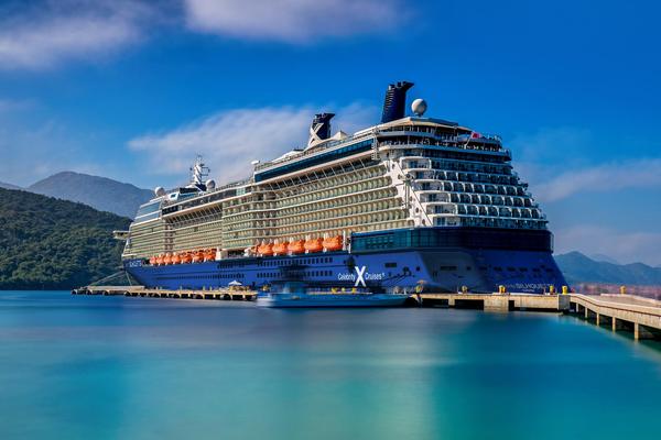 Celebrity cruise ship on the water